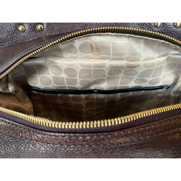 Kate Spade Sullivan Street Melita Satchel Brown Black Leather Shoulder Hand Bag - Picture 10 of 11